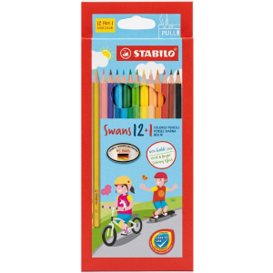 COLORES 12 PZAS +1 DORADO SWANS STABILO