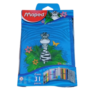ESTUCHE ESCOLAR CELESTE 31 PZAS MAPED