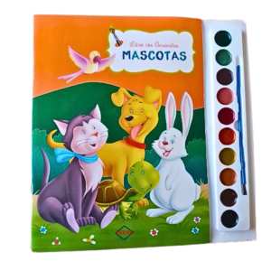 LIBRO CON ACUARELA MASCOTAS