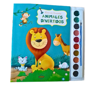 LIBRO CON ACUARELAS ANIMALES DIVERTIDOS
