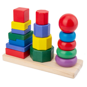 JUEGO DIDACTICO TOWER SHAPE DE MADERA FIGURAS PARA ENCASTRAR