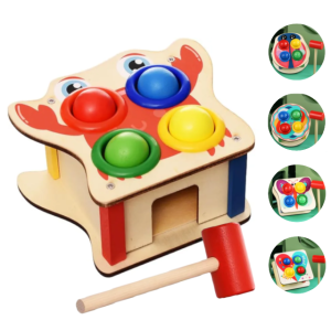 JUEGO DIDACTICO SMALL BOX CAJA DE MADERA PARA GOLPEAR CON MARTILLO + 2 AÑOS