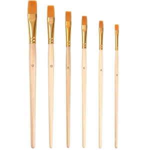SET PINCEL PLANO 6 PZAS