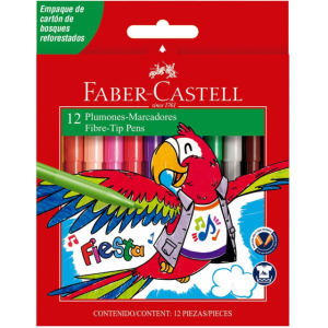MARCADORES 12 PZAS FIESTA FABER CASTELL