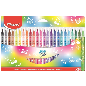 MARCADORES 24 PZAS MINI CUTE MAPED