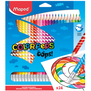 COLORES 24 PZAS BORRABLES MAPED