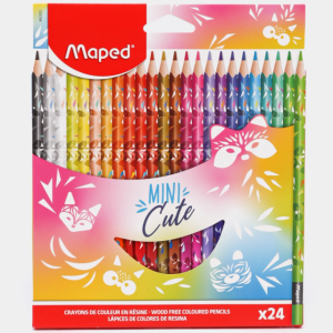 COLORES 24 PZAS MINI CUTE MAPED