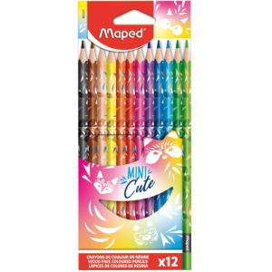 COLORES 12 PZAS MINI CUTE MAPED