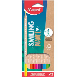 COLORES 12 PZAS SMILING PLANET MAPED