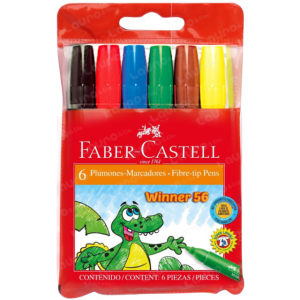 MARCADORES 6 PZAS JUMBO WINNER 56 FABER CASTELL