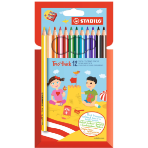 COLORES TRIO THICK ACUARELABLES 12 PZAS STABILO
