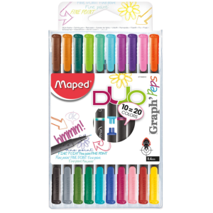 MICROPUNTA DUO 10 PZAS 20 COLORES MAPED
