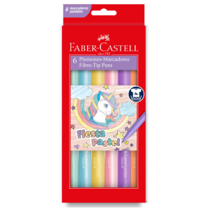 MARCADORES 6 PZAS COLORES PASTEL FABER CASTELL