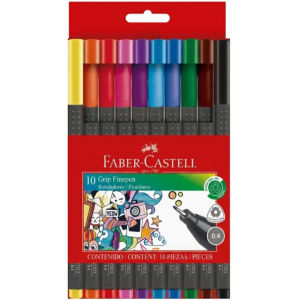 MARCADOR GRIP ROTULADOR 10 PZAS FABER CASTELL