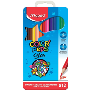 COLORES 12 PZAS CAJA METALICA MAPED