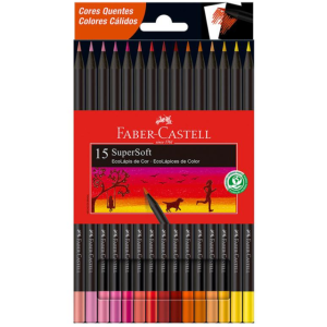 COLORES 15 PZAS SUPERSOFT CALIDOS FABER CASTELL