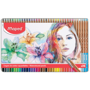 COLORES ACUARELABLES PREMIUM 36 PZAS MAPED
