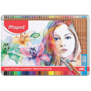 COLORES ACUARELABLES PREMIUM 48 PZAS MAPED