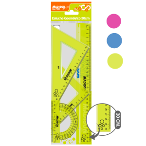 ESTUCHE GEOMETRICO 30 CM MADISON