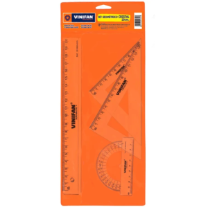 ESTUCHE GEOMETRICO 20CM NARANJA VINIFAN