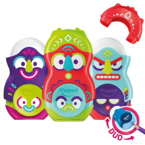 TAJADOR Y BORRADOR DUO LOOPY FANCY MAPED