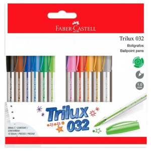 BOLIGRAFO TRILUX 032 12 COLORES FABER CASTELL