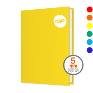 CUADERNO EMPASTADO PLENO TAMAÑO 1/2 OFICIO 100HJ C/CORRIENTE TOP