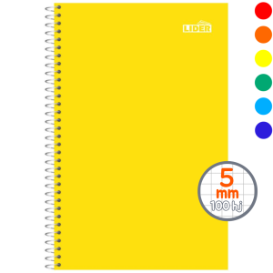 CUADERNO ESPIRAL PLENO TAMAÑO OFICIO 100 HJS C/CORRIENTE LIDER