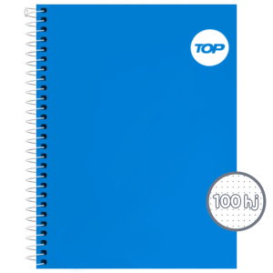 CUADERNO ESPIRAL PLENO TAMAÑO CARTA 100 HJS C/PUNTEADA TOP