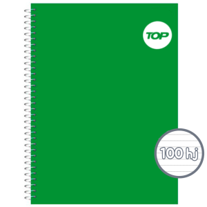 CUADERNO ESPIRAL PLENO TAMAÑO CARTA 100 HJS C/RAYADA TOP