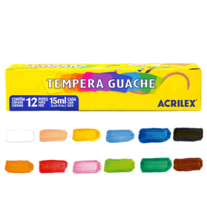 TEMPERA 12 COLORES 15 ML ACRILEX
