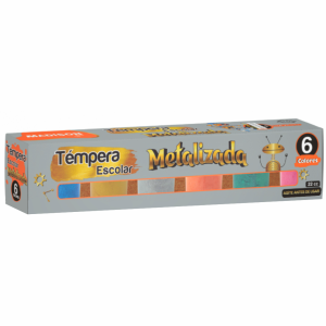 TEMPERA 6 COLORES METALIZADA 22 CC MADISON