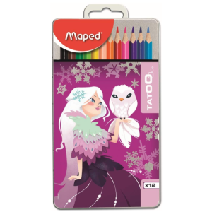 COLORES TATOO 12 PZAS CAJA METALICA MAPED