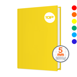 CUADERNO EMPASTADO PLENO TAMAÑO 1/2 OFICIO 200HJ C/CORRIENTE TOP