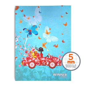 CUADERNO ENGRAMPADO DISEÑO TAMAÑO 1/2 OFICIO 100HJ C/CORRIENTE WINNER