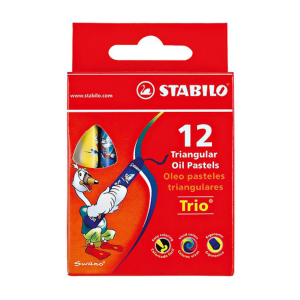 PASTELES TRIO 12 PZAS COMPACTO STABILO